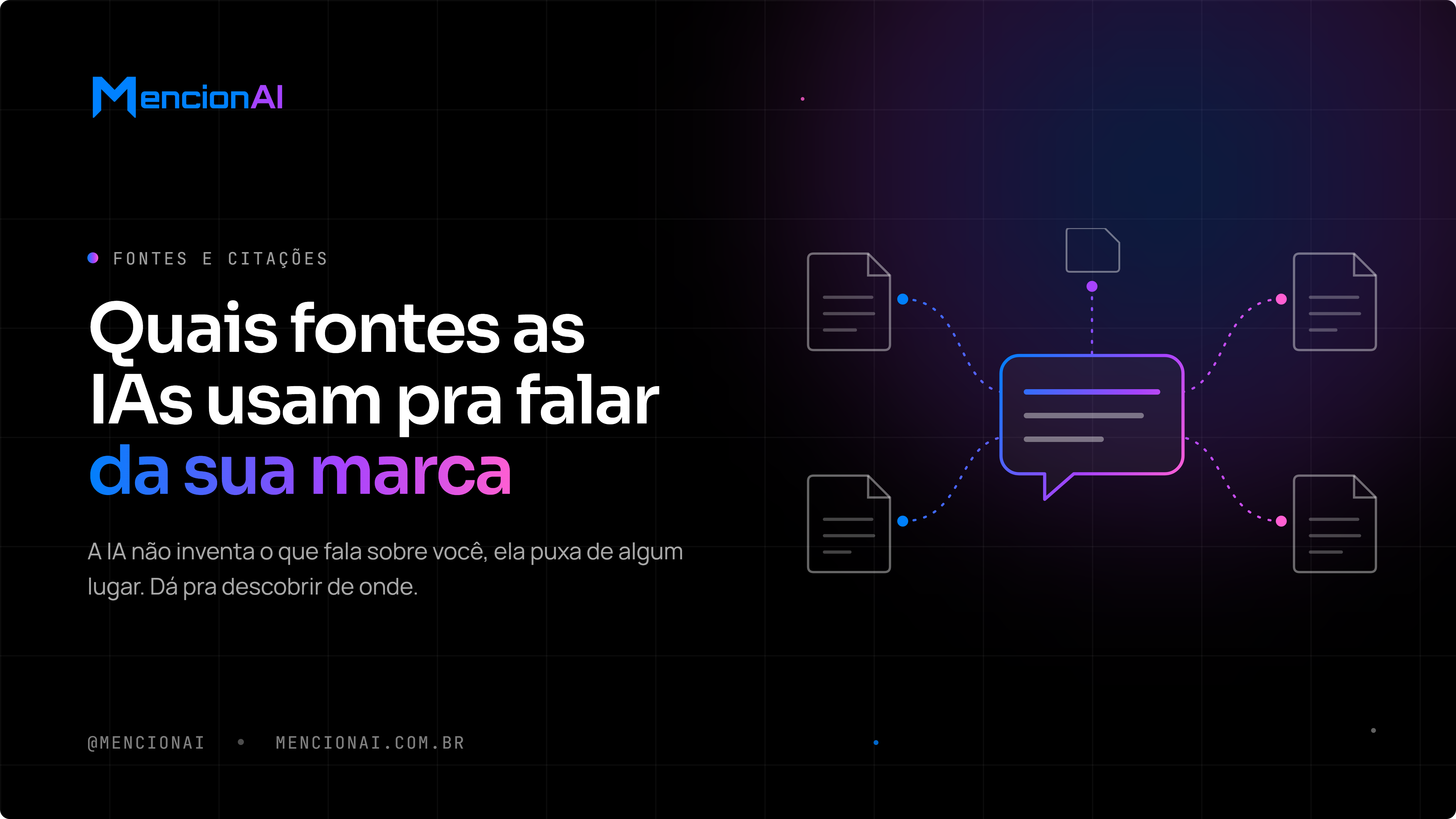De onde vem o que a IA fala sobre a sua marca