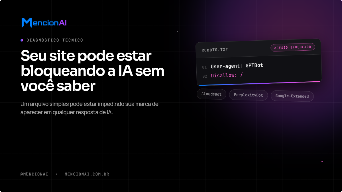 Seu site pode estar bloqueando a IA sem você saber